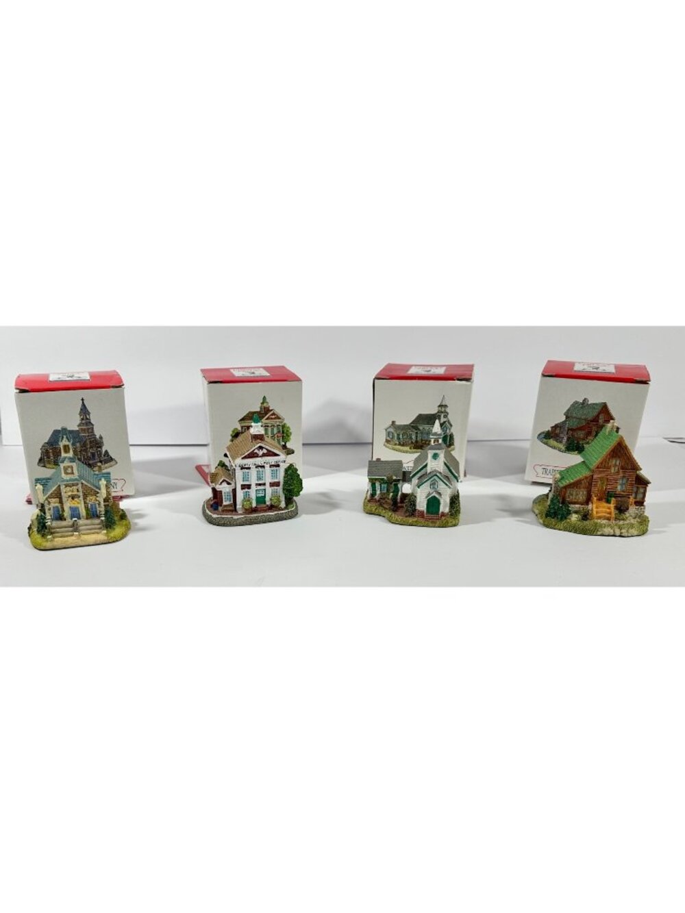 Liberty Falls Collection Set Of 4 Miniature Church of the Epiphany Post Office P